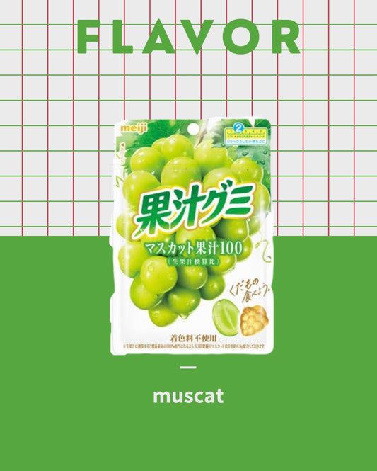 “Fruit Juice Gummies – Muscat Flavor”
